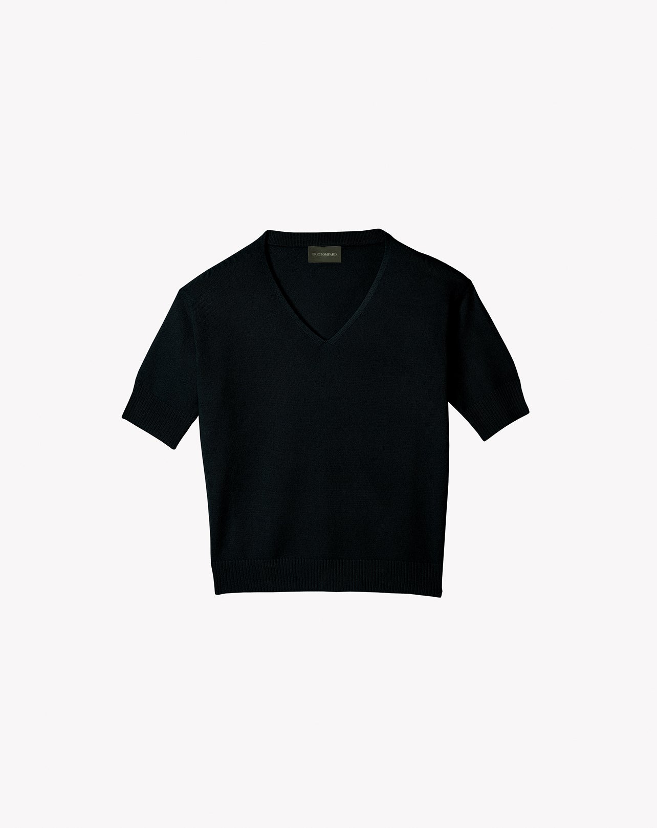 Maxi Pull V Manches Courtes Contemporain - Noir