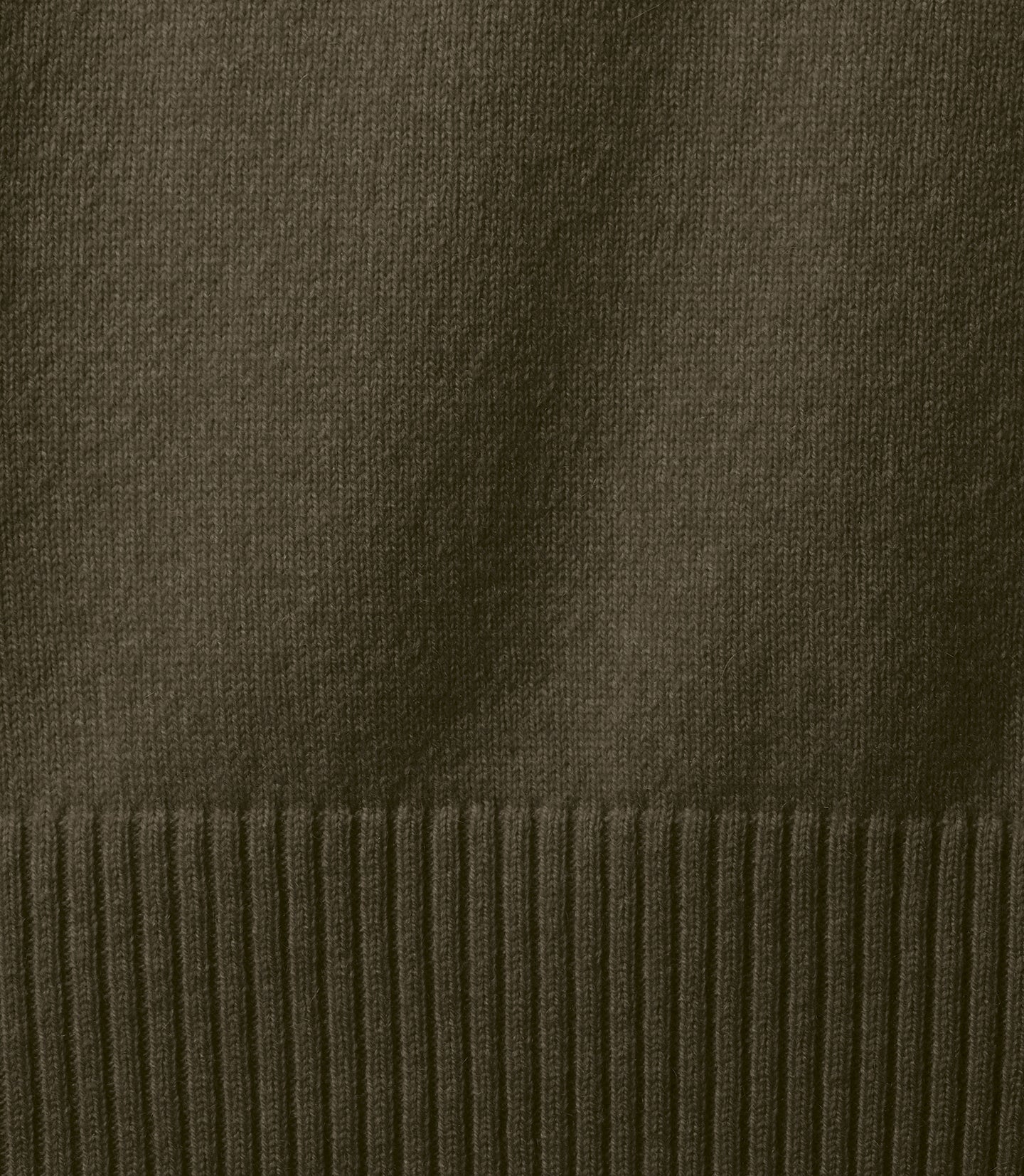 Robe col V en cachemire - Kaki