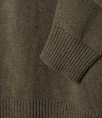 Cashmere raglan crew neck jumper - Khaki