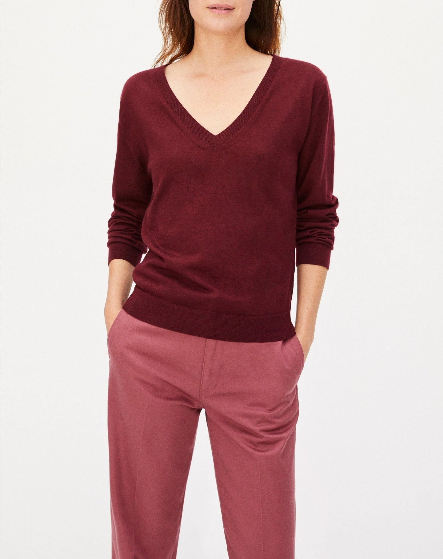 Contemporary ultra-fine cashmere jumper - Dahlia