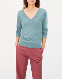 Contemporary ultra-fine cashmere jumper - Chalk Grey