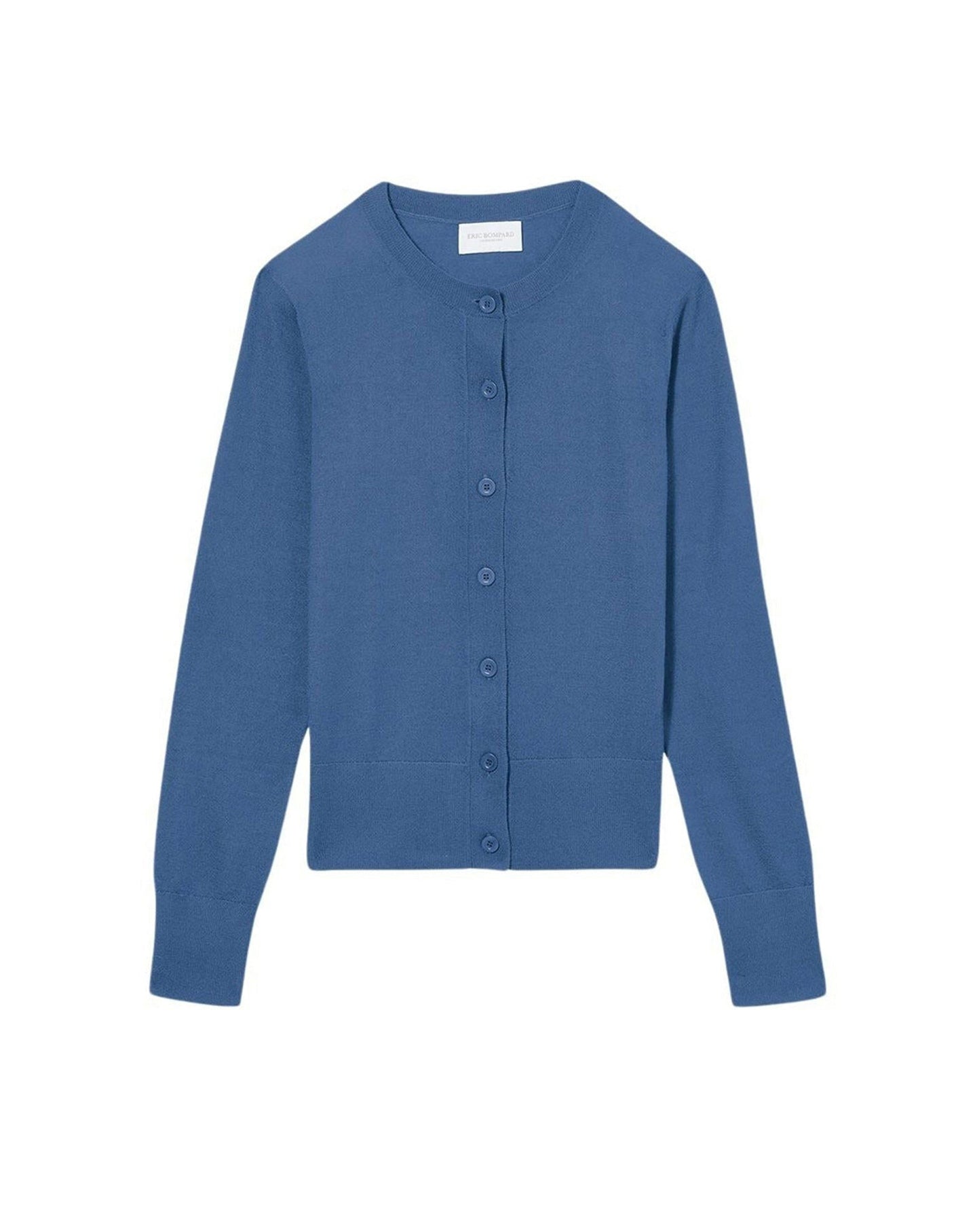 Cardigan ultrafin en cachemire - Bleu Shetland