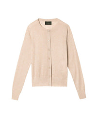 Ultra-fine cashmere cardigan - Sepia