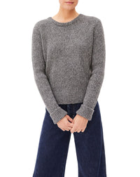 Cashmere ribbed crew neck jumper - Flannel