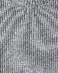 Cashmere ribbed crew neck jumper - Flannel