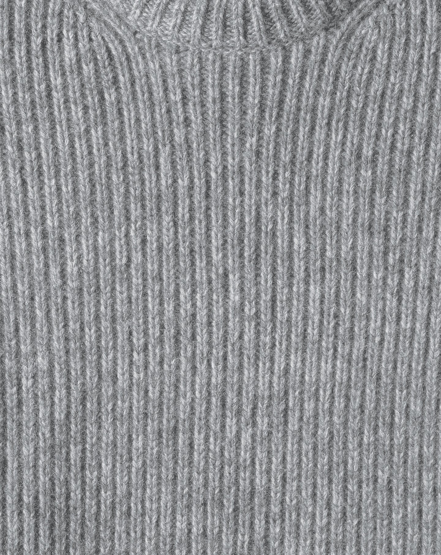Cashmere ribbed crew neck jumper - Flannel
