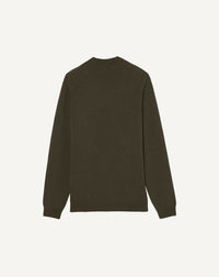 Cashmere stand-up collar jumper - Kale