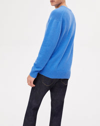 Cashmere V-neck jumper - Azure