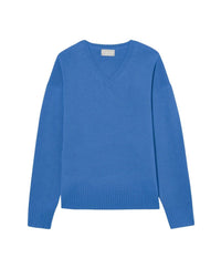 Cashmere V-neck jumper - Azure