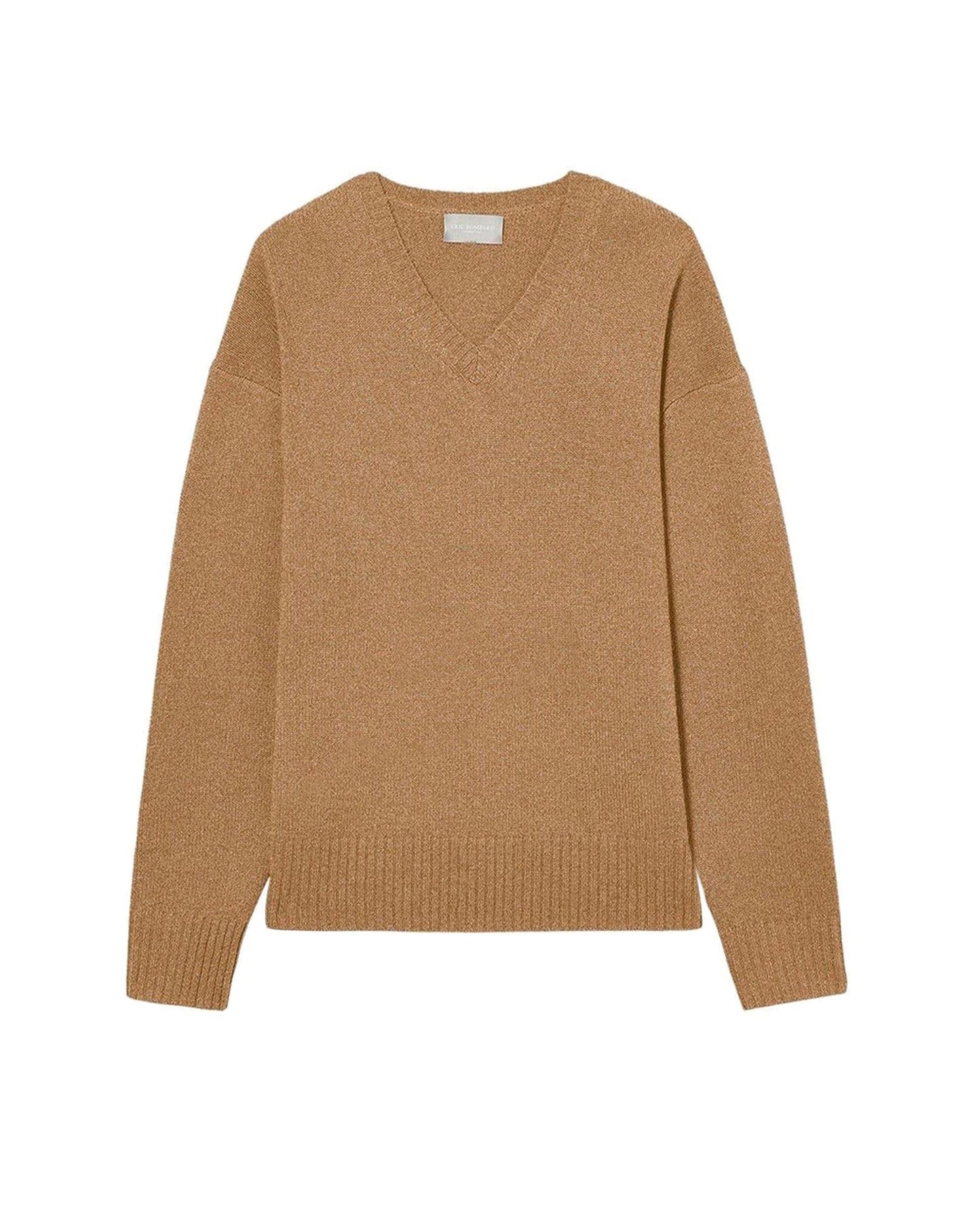 Cashmere V-neck jumper - Camel