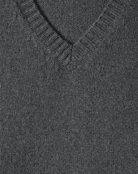 Pull à col V ample en cachemire - Loup