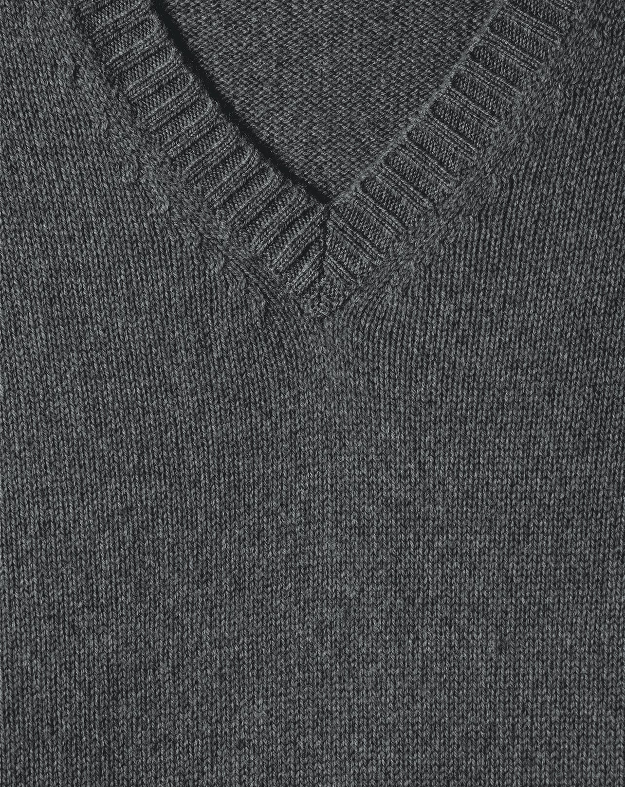 Pull à col V ample en cachemire - Loup