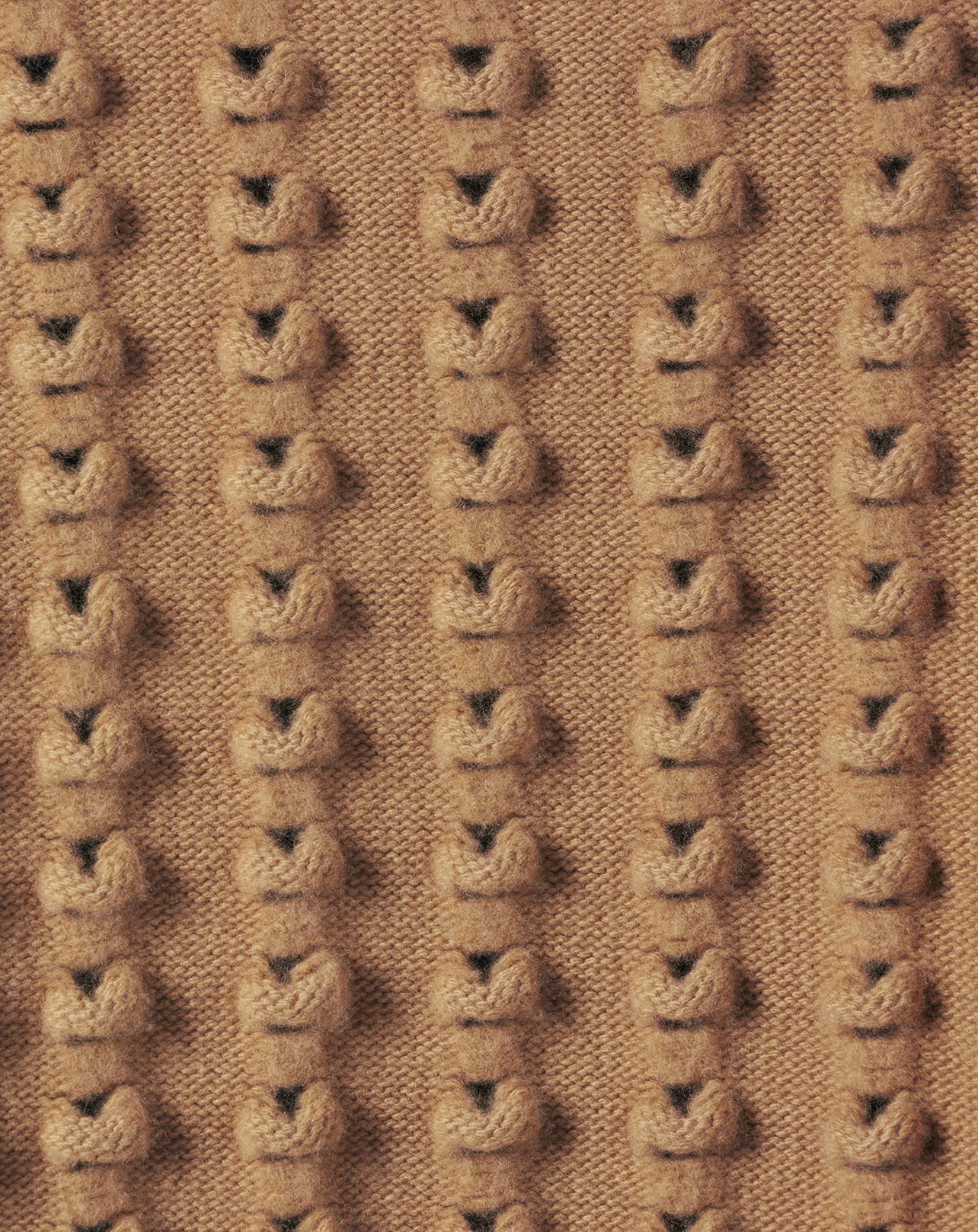 Wool and cashmere openwork jumper - Camel