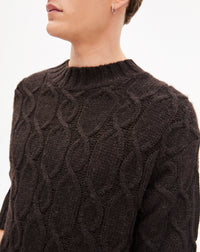 Cashmere cable-knit jumper - Ebony