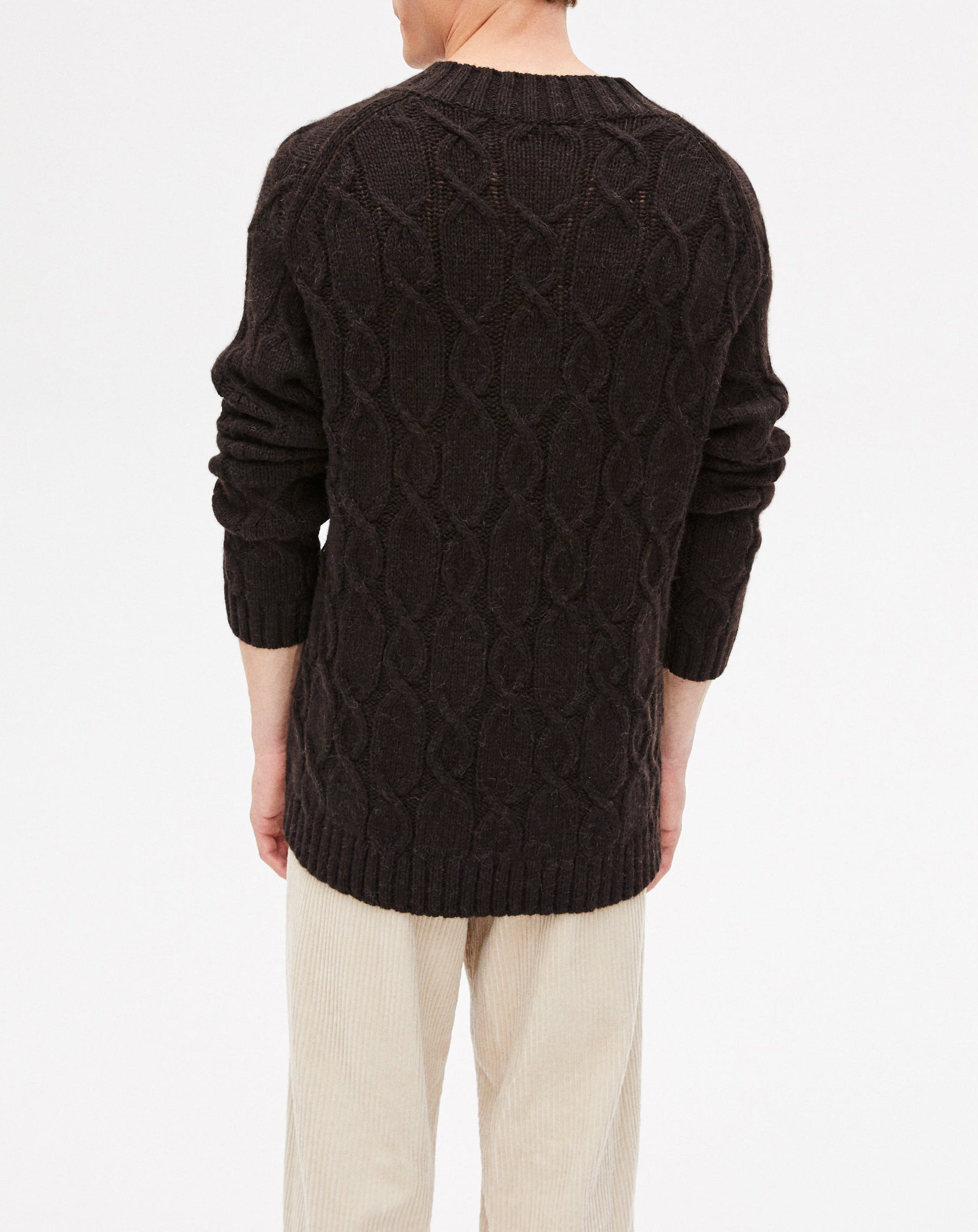 Cashmere cable-knit jumper - Ebony