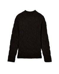 Cashmere cable-knit jumper - Ebony