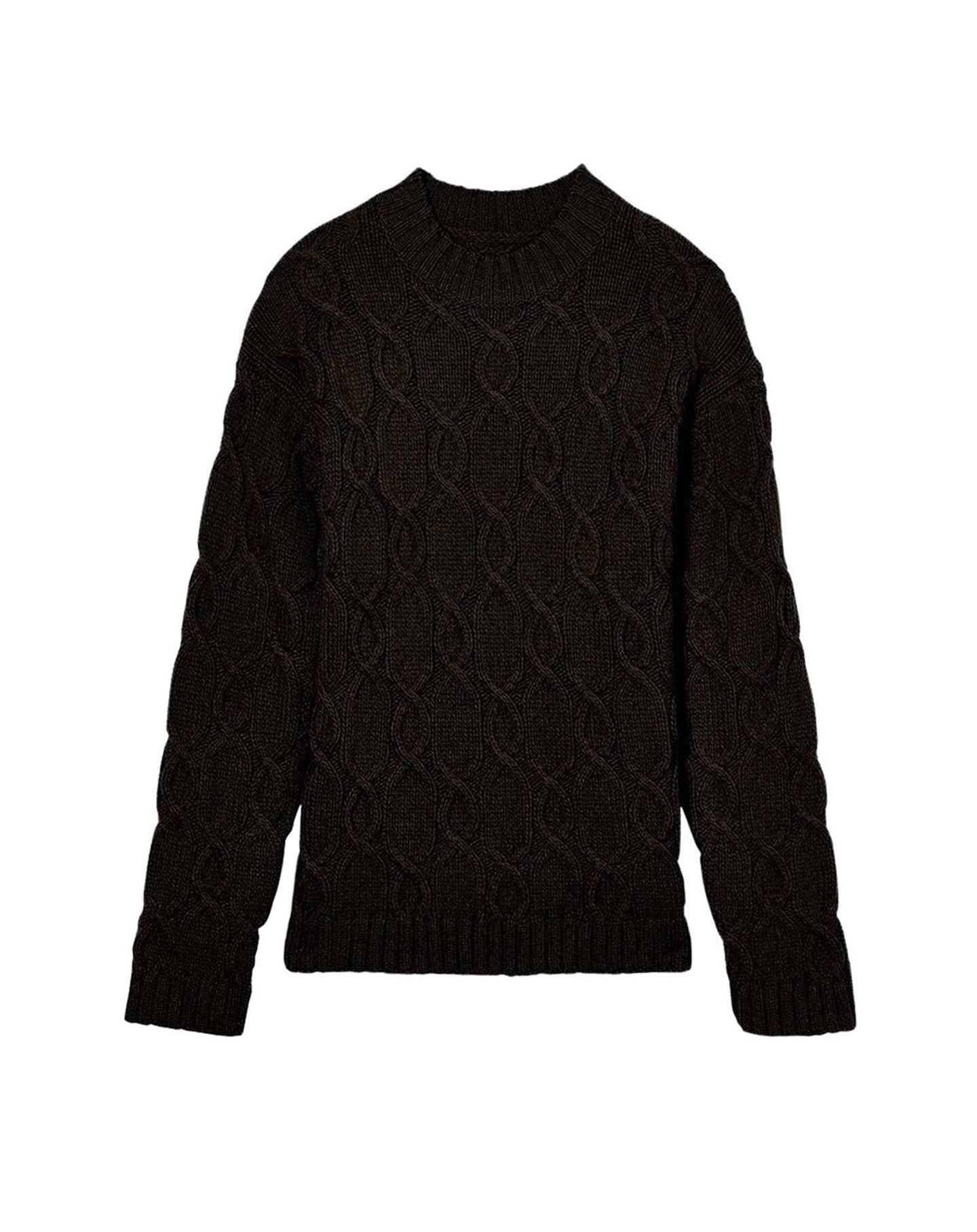 Cashmere cable-knit jumper - Ebony