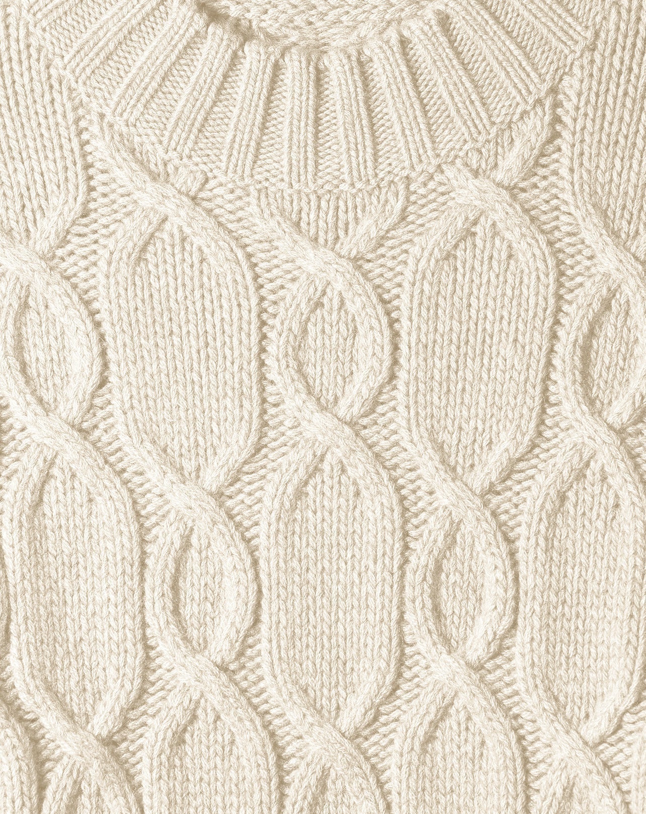 Twisted alpaca crew neck jumper - Natural
