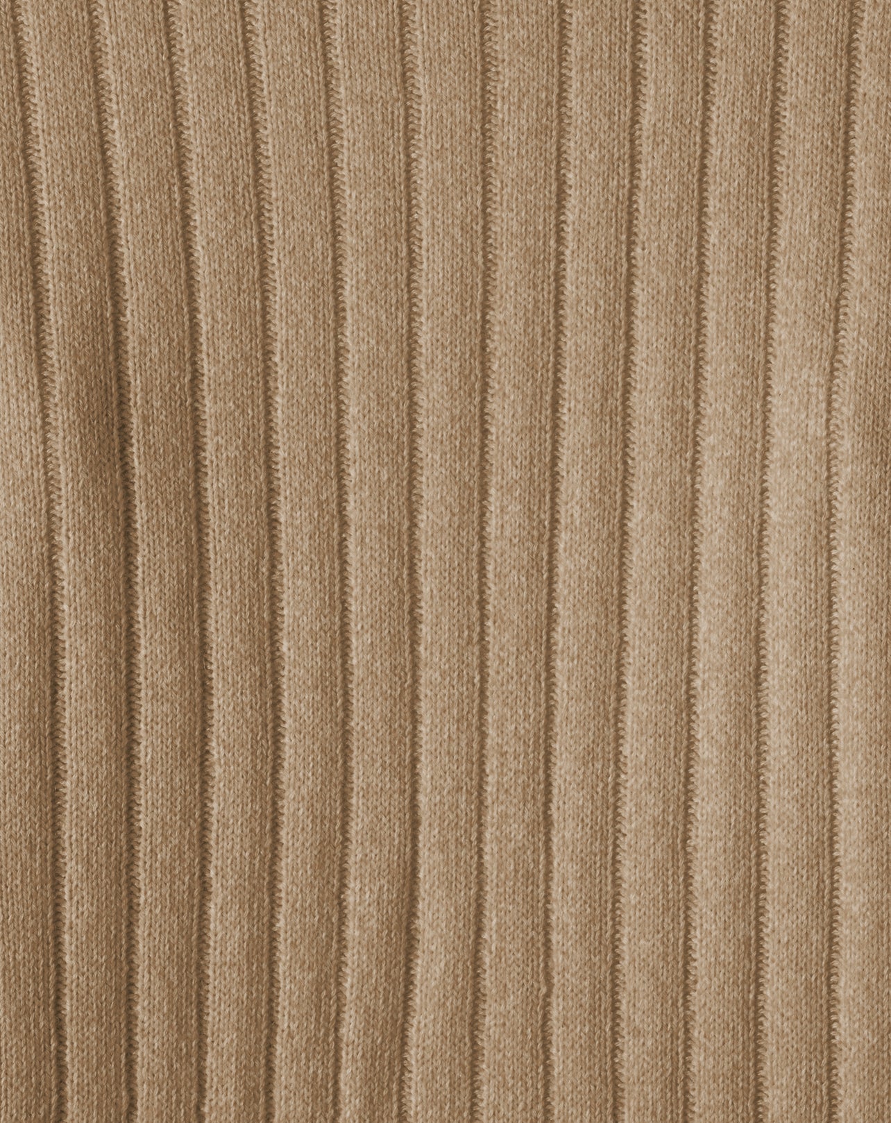 Flat ribbed jumper in alpaca and cashmere - Camel