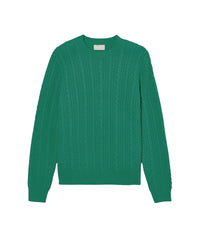 Wool and cashmere cable-knit crew neck jumper - Peppermint