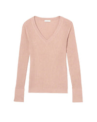 Vanished rib jumper with metallic threads in cashmere - Make Up
