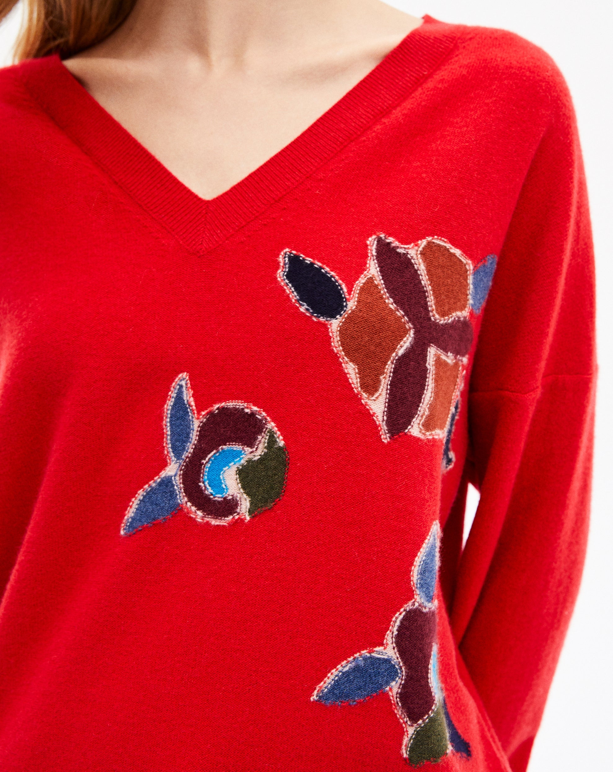 Persian cashmere intarsia jumper - Ruby