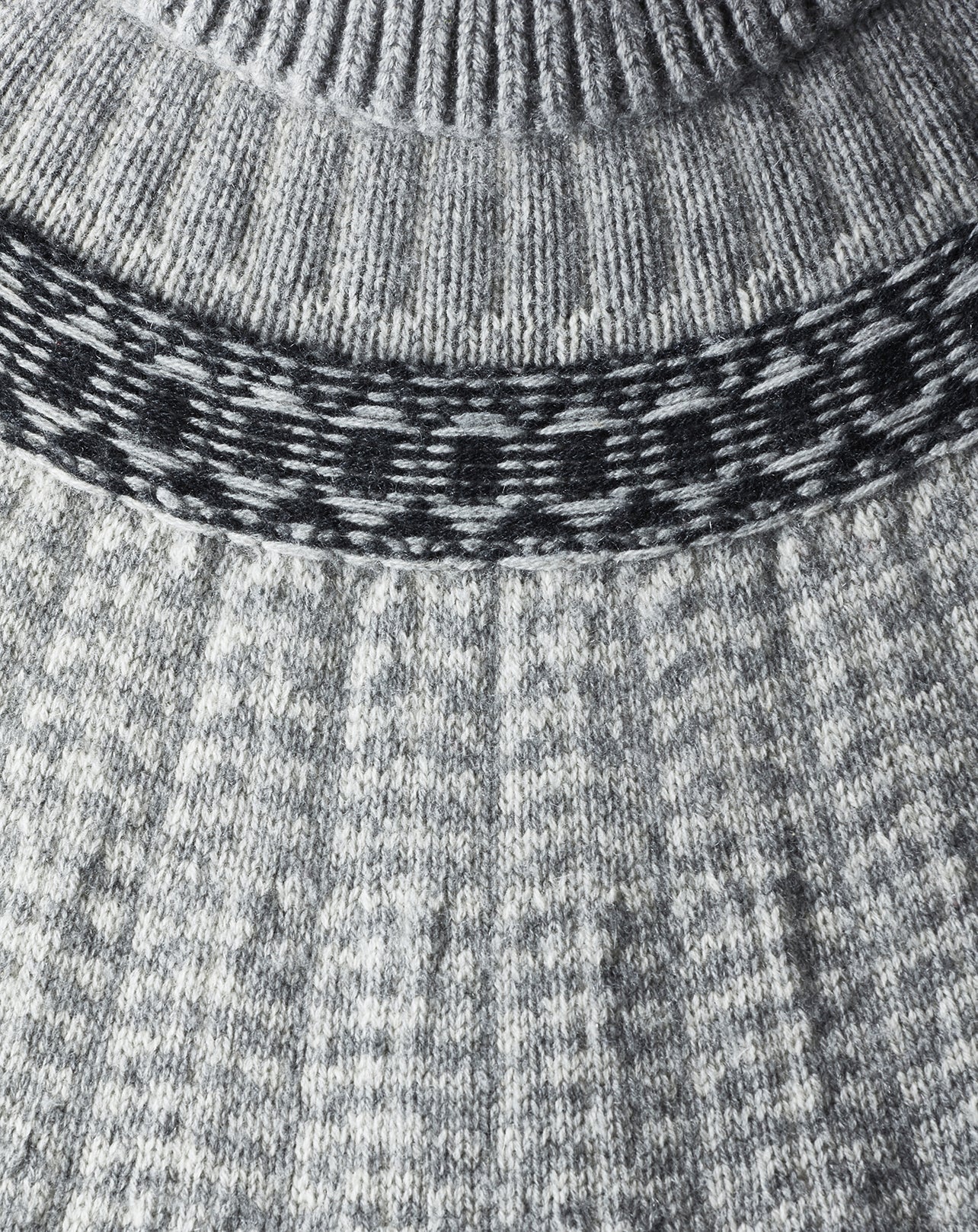 Fair-isle wool and cashmere crew neck jumper - Flannel