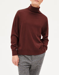Wool and cashmere turtleneck jumper - Dahlia