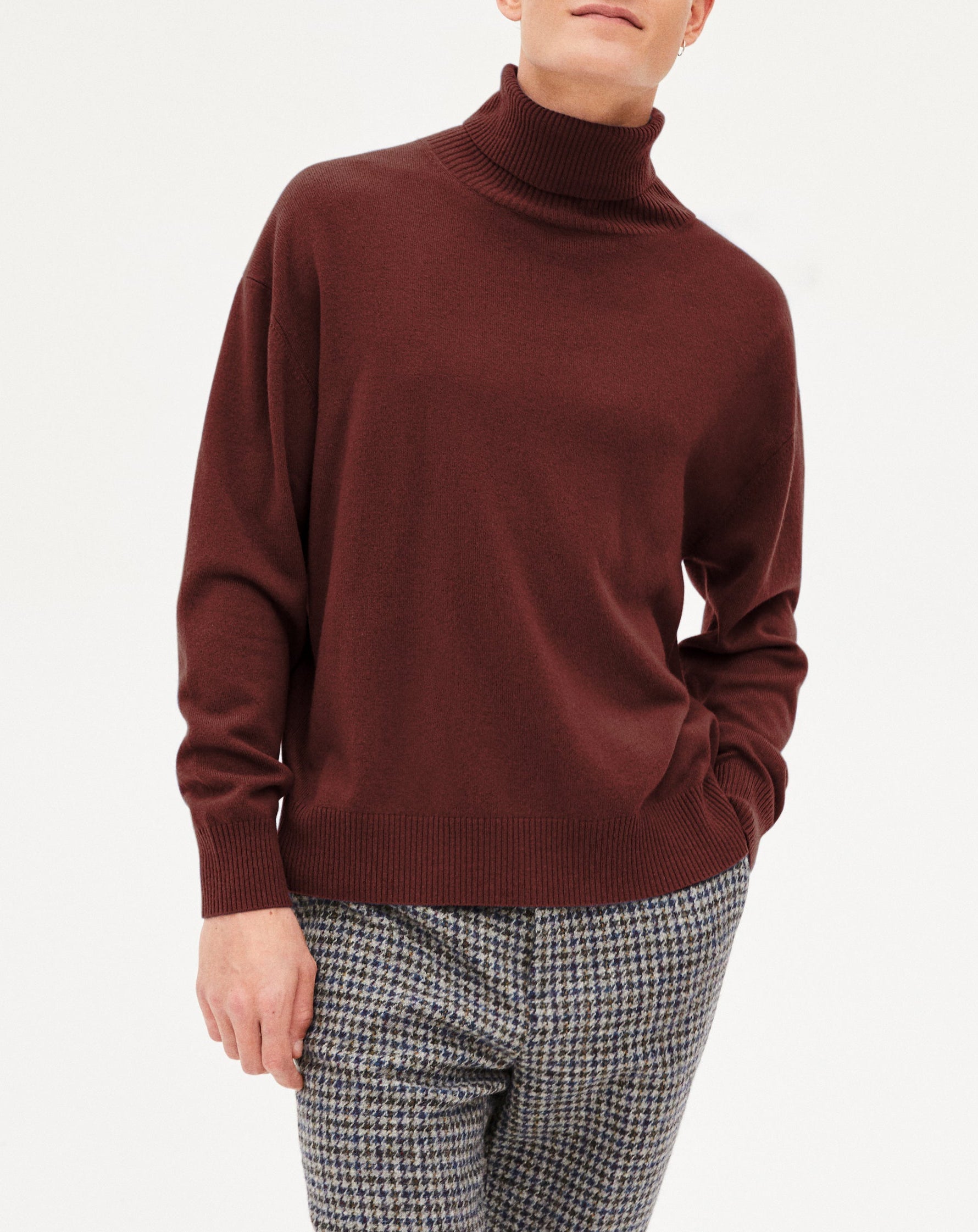 Wool and cashmere turtleneck jumper - Dahlia