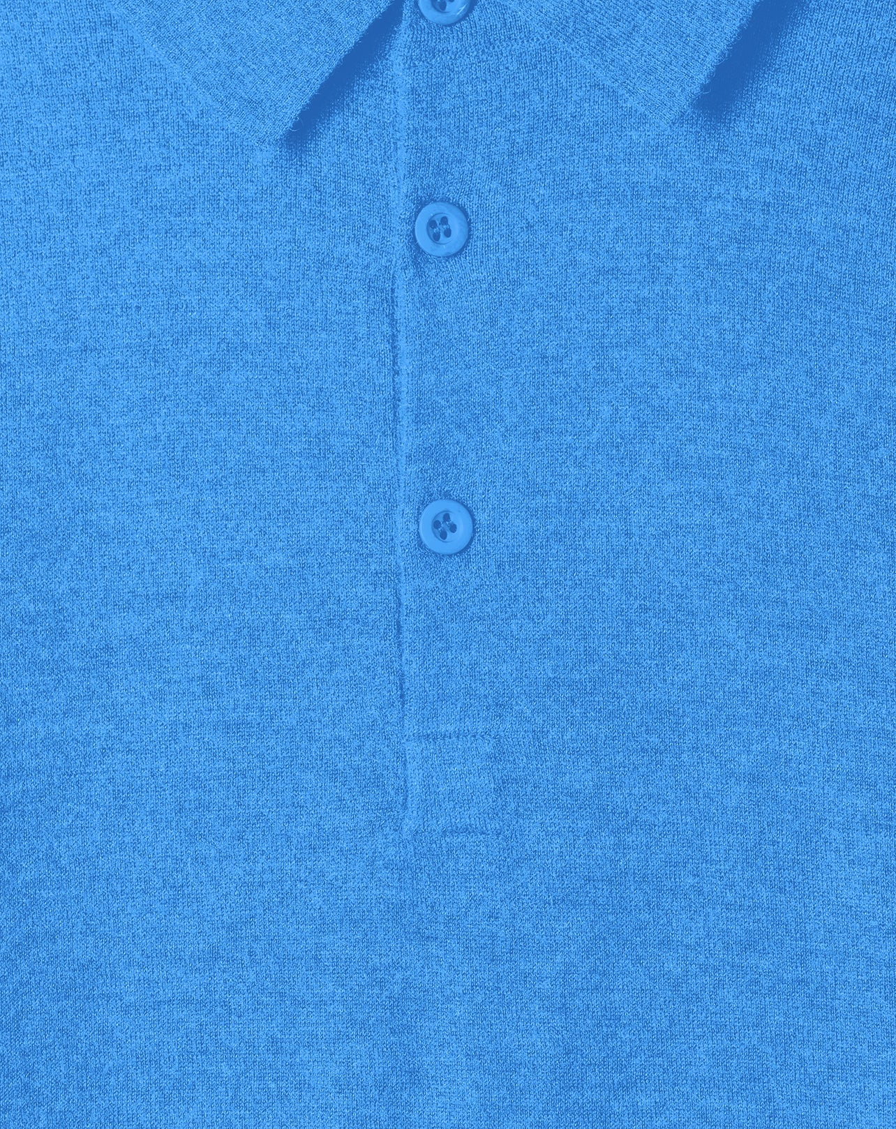 Ultra-thin 3-button cashmere polo shirt - Azur