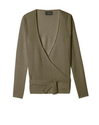 Cashmere wrap-around tie - Khaki