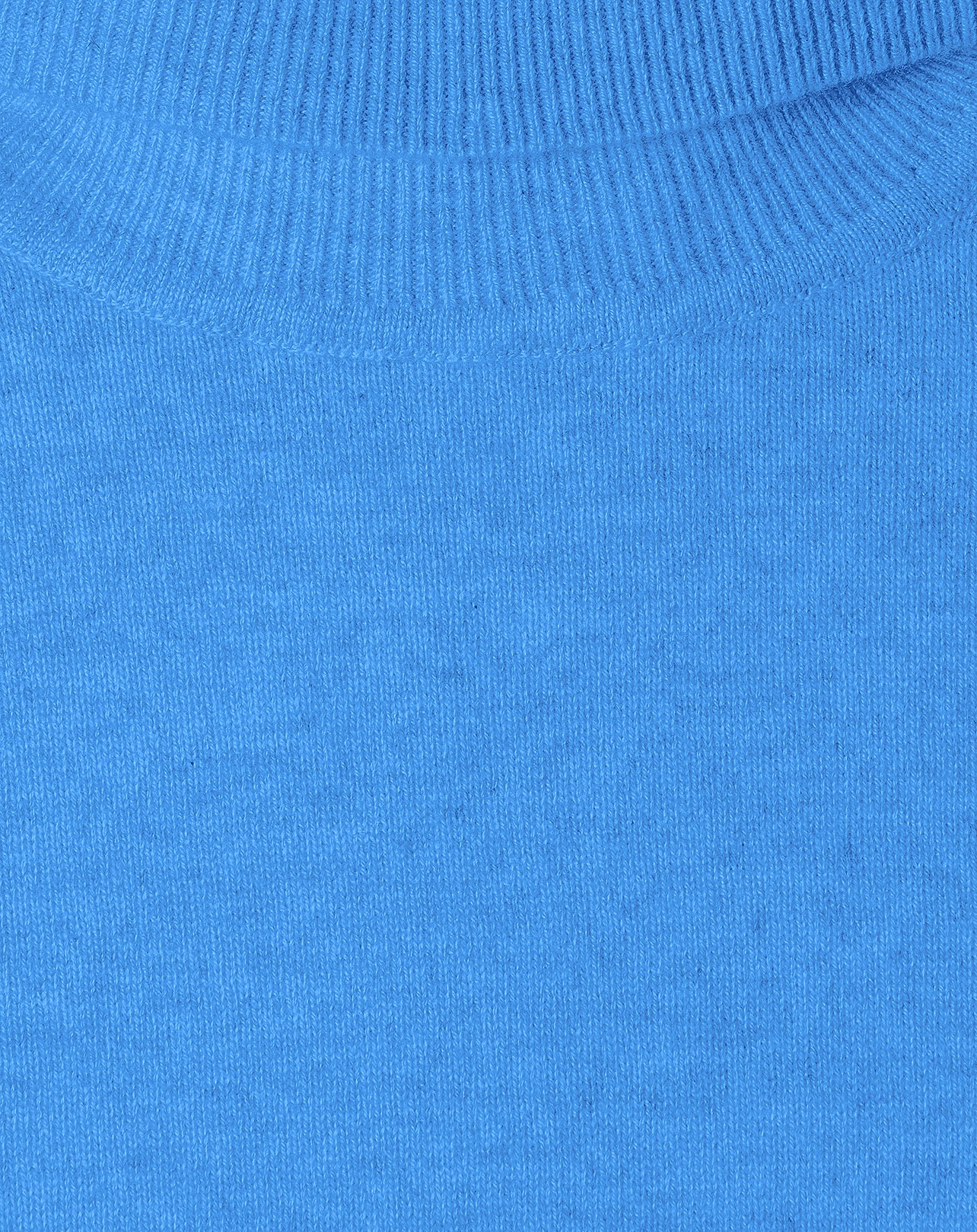 Pull col roulé cintré en cachemire - Azur