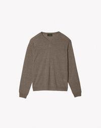 Pull V Cachemire/Lin - Ecorce