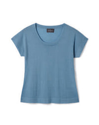 T-Shirt Col Rond - Bleu Glaz