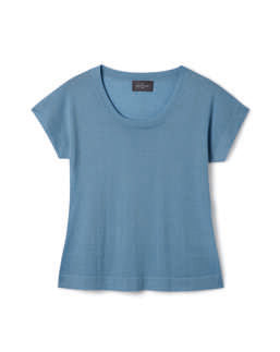 T-Shirt Col Rond - Bleu Glaz