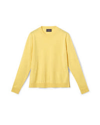 Pull Col Rond Ample - Jaune Buvard