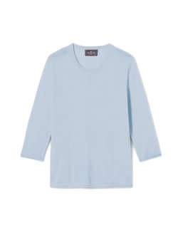 Pull Col Rond - Bleu Zellige