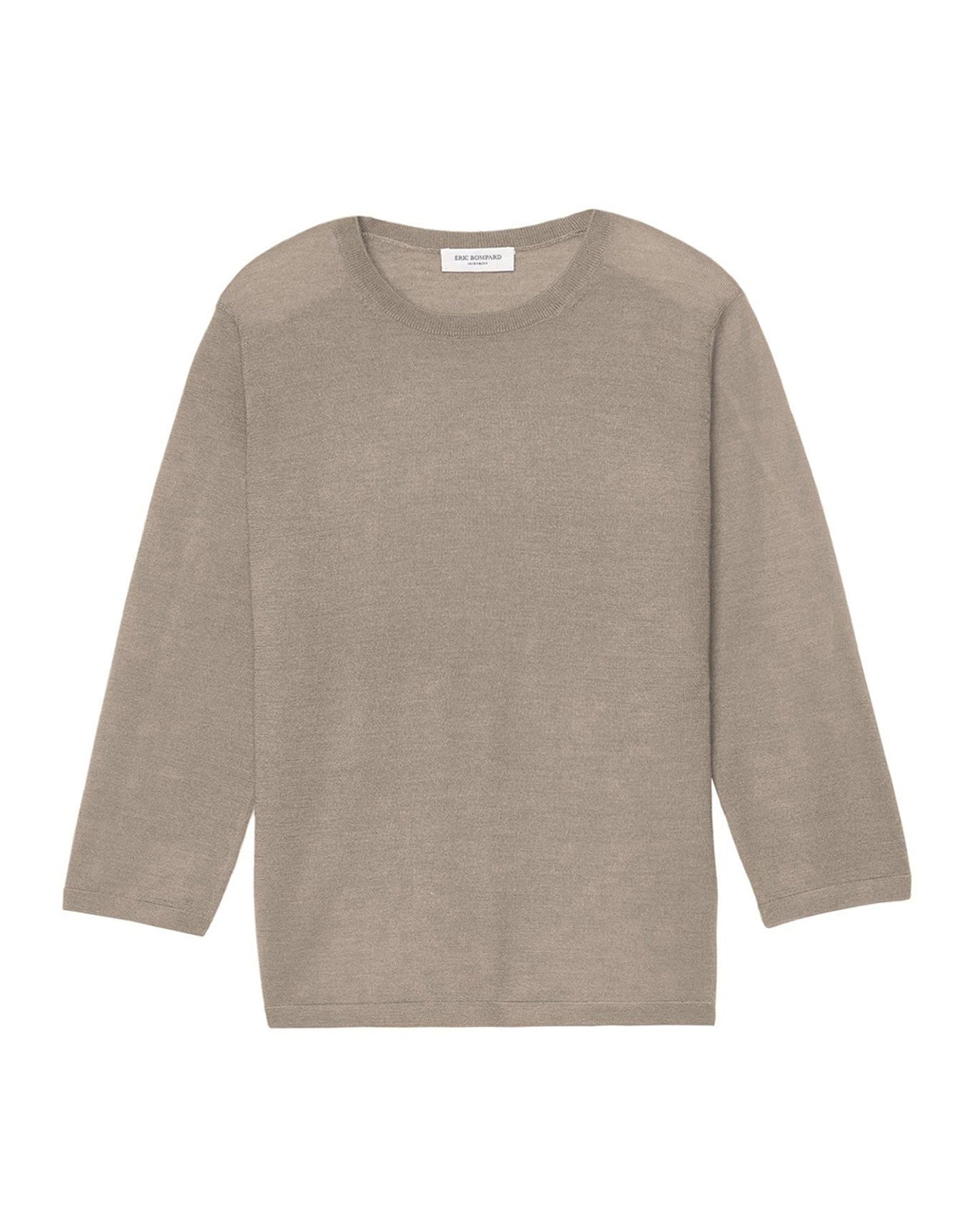 Pull ultrafin manches 3/4 en cachemire et soie - Beige Jupiter