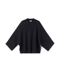 Ras De Cou Oversize Manches Chauve-Souris - Noir