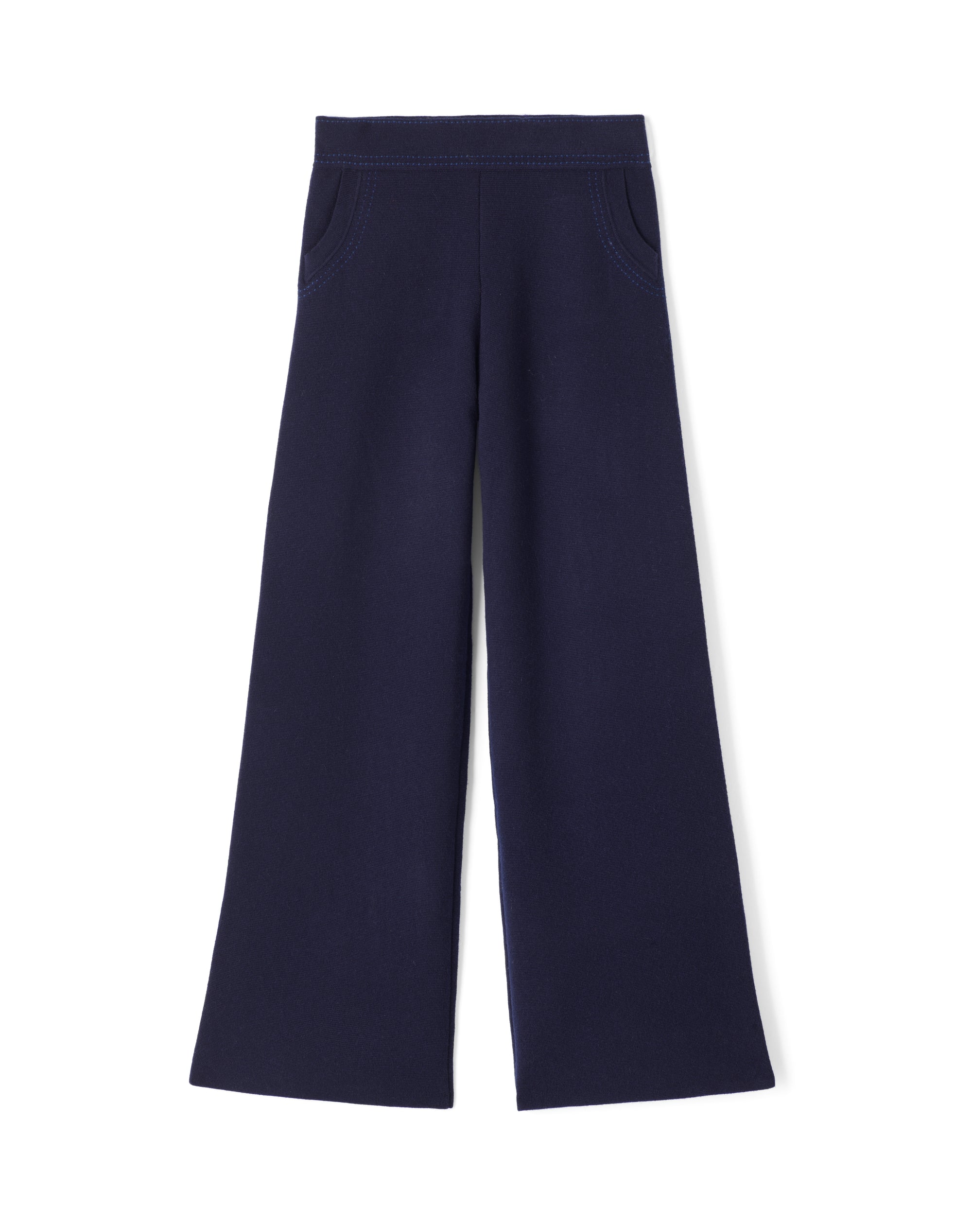 Pantalon Milano Surpiqures Contrastées - Marine