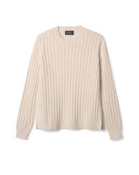 Pull Col Rond Pointelle - Naturel