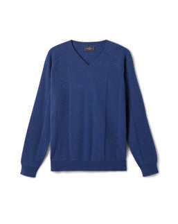 Pull V Détails En Côtes - Rugby