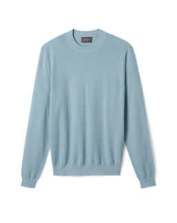 Pull Col Rond Ultrafin Guernesey - Bleu Glaz