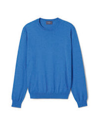Pull Col Rond - Bleu Brunnera