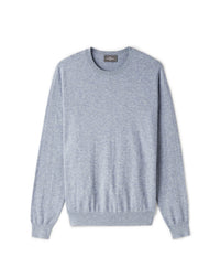 Pull Col Rond - Bleu Montagne