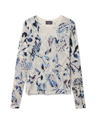 Pull Col Rond Ultrafin Imprimé - Naturel