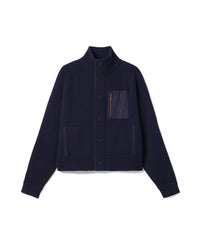 Blouson À Finitions Effet Daim - Marine