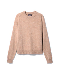 Pull Col Rond Mouliné - Caramel