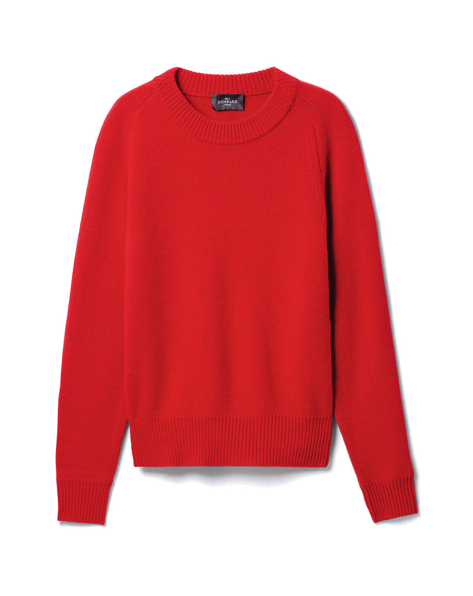 Pull Col Rond Manches Raglan - Cinabre
