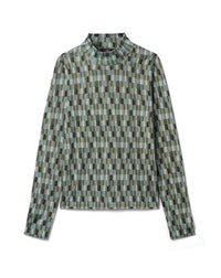 Pull Col Montant Ultrafin Imprimé - Marlow